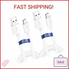 SIOCEN 2PCS 10FT USB Power Extension Cord Compatible with Wyze-Cam, WyzeCam Pan,