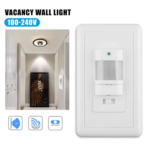 Auto On/Off PIR Infrared Occupancy Vacancy  Light Lamp SwitchPnMwIC