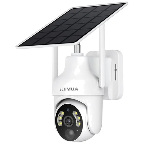 Easy Install Solar WiFi Camera, PIR Alarm, 2-Way Audio