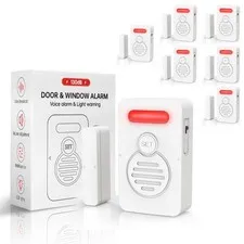 Voice Door Alarm Wireless Magnetic Sensor Adjustable Volume Refrigerator Alert×7