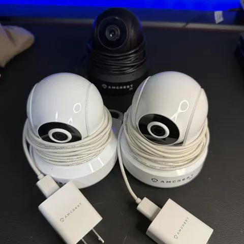 Amcrest 2K Dual Band WiFi Camera Indoor White Black Wireless IP3M-941 3 Pack