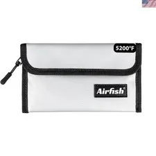 Compact Fireproof Money Bag with Zipper - Ultimate Protection for Valuables