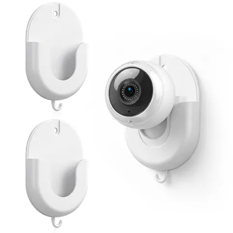 2-Pack No-Drill Adhesive Wall Mount Bracket, White
