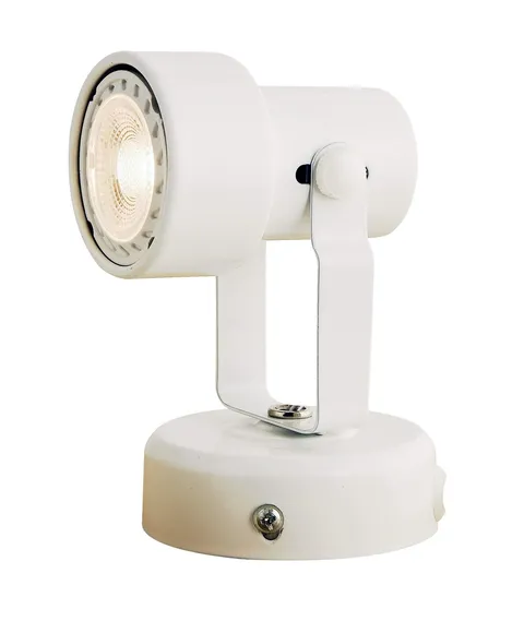 KING SHA Multi Purpose Spotlight Desk Wall Mount Accent Lamp with Plug White