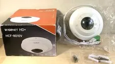 Wisenet HCF-8010V HD+ Analog 5MP Fisheye 360° Dome Camera New Open Box