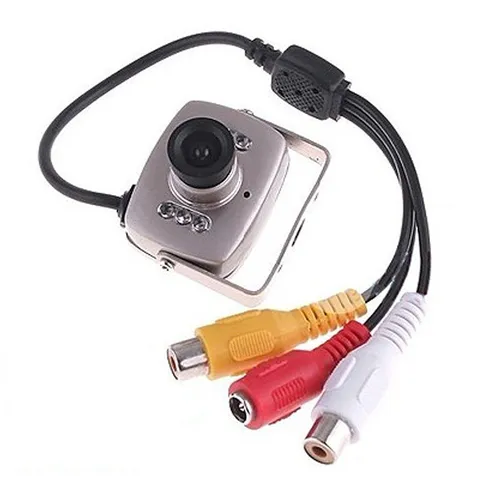 Mini 6LED Analog CMOS 420TVL 800TVL 3.6MM Audio Video IR Security CCTV Camera
