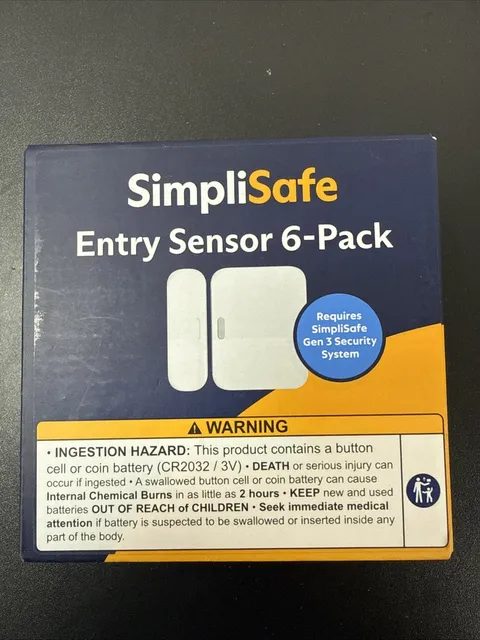 SimpliSafe ENS306 Entry Sensor - White, Pack of 6
