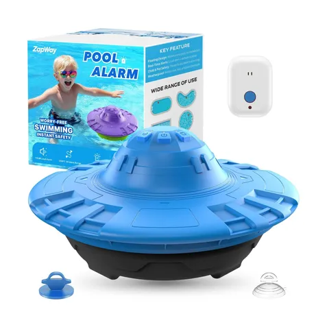 Pool Alarm with Indoor Receiver, 110dB Ultra Loud Floating Alarm for Inground...