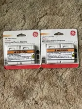 GE Audible Window Door Alarms 2 Pack Lot of 2 Wireless Home Security 4 Total New