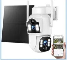 Camcamp LTE Dual Lens Security Camera Wireless Outdoor Solar Panel 2K