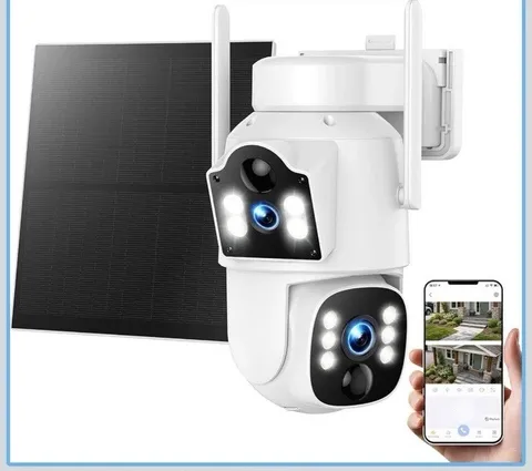 Camcamp LTE Dual Lens Security Camera Wireless Outdoor Solar Panel 2K