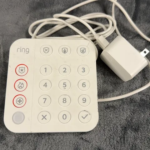 Ring Alarm Keypad Gen 2 Model 5AT2S7 Z-Wave with Power Adapter White Untested