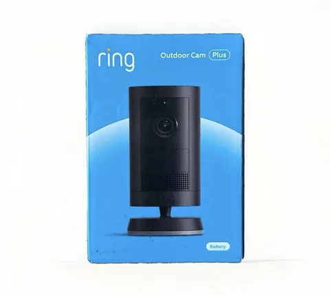 Ring Outdoor Cam Plus Battery 2K HD Smart Security Camera - Black - New, Sealed