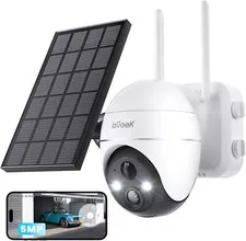 ieGeek Wireless Outdoor 5MP PTZ Security Camera WiFi Battery CCTV System Alexa