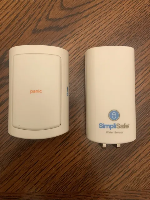 SimpliSafe Panic Button Sensor PB1000 Gen 1 And Water Sensor Gen 1 Used