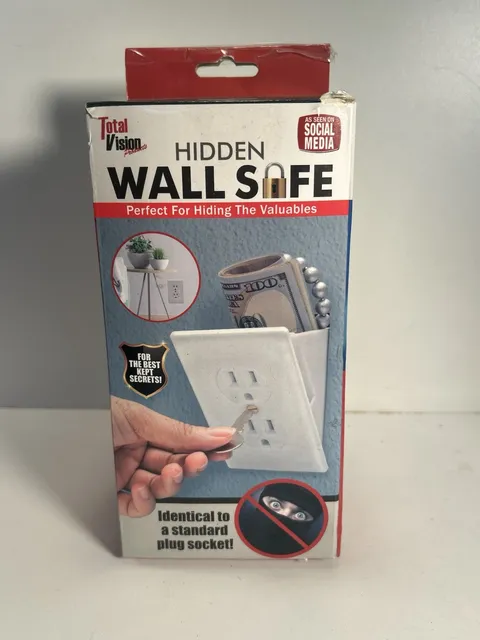 Total Vision Product Hidden Wall Safe Fake Outlet Fake Secret Stash 