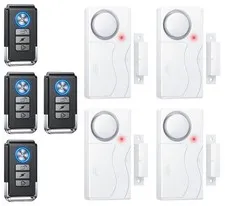2 Alarm Set Combo Easy Pairing Magnetic Sensors with Remote Control 105dB Loud