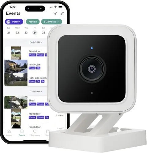 Cam V3 Security Camera for Pets, Indoor/Outdoor Home Security Camera with 1080P