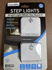 (2-Pk) Sensor Brite Peel & Stick Wireless Motion-Activated LED Step Lights