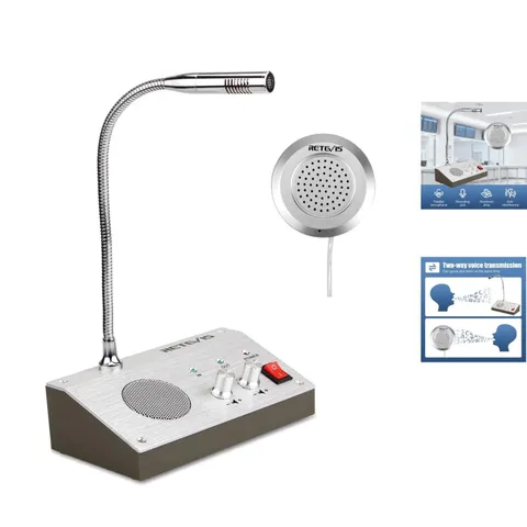 High-Performance Window Speaker Intercom System for Business & Restaurant Use