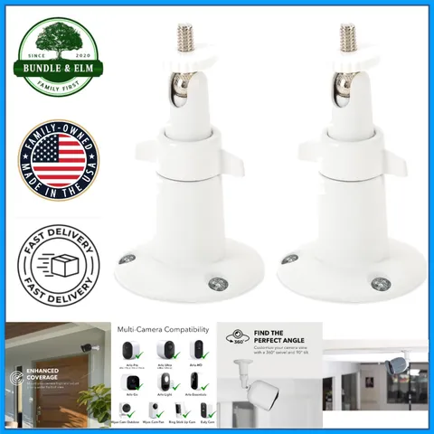 Rectangular Adjustable Wall Mount for Security Cameras, Durable & Easy Install