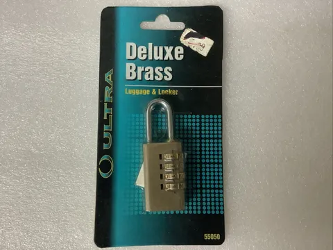 Ultra Deluxe Brass Luggage & Locker Combination 3/4" Padlock (OLD STOCK)