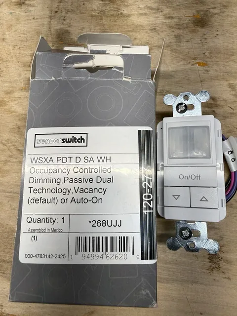 New - 277V to 120V...D, Lighting Controls WSXA PDT D SA WH Occupancy Controlled