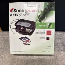 SentrySafe P008E KeepSafe Electronic Portable Safe w/ Tethering Cable New Sealed