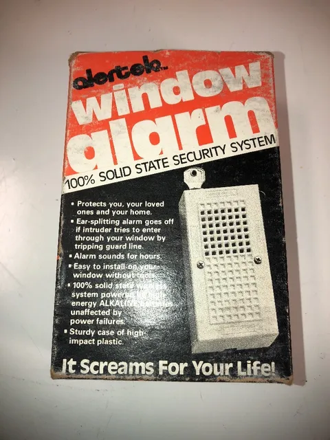 NOS Vintage Antique Door window Alarm ,Chain Burglar alarm alertelo Rare