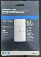 Eaton OS306U-C2 Occupancy Motion Sensor Switch Single, 3-Way White/Almond/Ivory