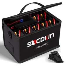 Lipo Battery Safe Bag Large Capacity Adjustable Lipo Bag Large Lipo Case Fire...