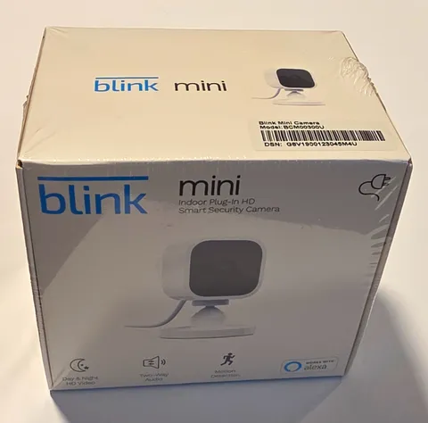 Blink Mini HD Indoor Plug-In Wi-Fi Camera Motion Detect 2-Way Audio Alexa