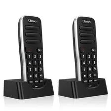 Intercoms Wireless for Home, 1 Mile Long Range House 2 units, Black 