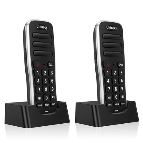 Intercoms Wireless for Home, 1 Mile Long Range House 2 units, Black 