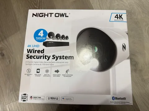Night Owl UHD 1TB HDD 8 Channel 4K Bluetooth Camera System White WM-BTD881-4LSA