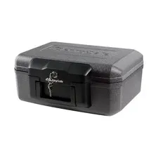 SentrySafe 1200 Fire-Resistant Box Safe Key Lock 0.18 Cu. Ft. Portable Black