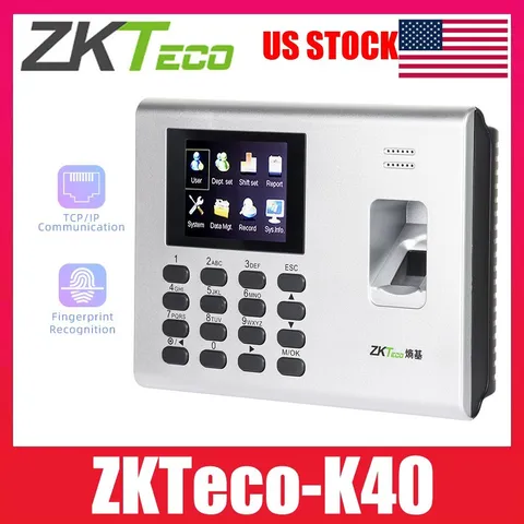 ZKteco K40 Access Control TCP/IP USB Clock Biometric Fingerprint Time Attendance
