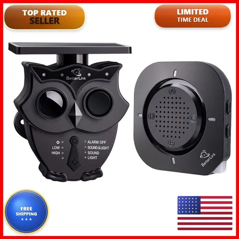 Betterlink 1/2 Mile Long Range Solar Wireless Driveway Alarm System 1R1S