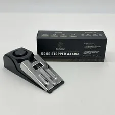 SafetyVital Door Stopper Security Alarm Wedge Home Travel Portable Anti‑Thef