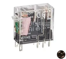 OMRON Mini Power Relay Plug-in Terminal Type Built-in Operation Indicator Light