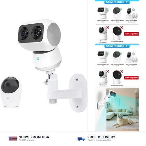 wochel Security Camera Mount for eufy Indoor Cam S350, Adjustable Baby Monito...