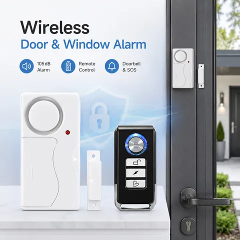 Wireless Door Magnetic Alarm Entry Alert For Home Garage Retail Store Security