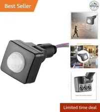 PIR Motion Sensor 1Pcs Waterproof Outdoor Security Lighting Adjustable 110°