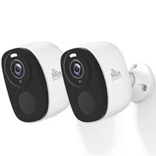 2Pack Security Cameras Outdoor Wireless,2K 5G/2.4GHz WiFi,Siren