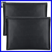 Secure Fireproof Storage Bags - 2 Pack Waterproof Document Holders for Travel