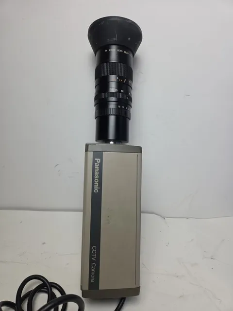Panasonic WV-1410 W/ Lens Vintage CCTV Television Camera Rare Collectible 