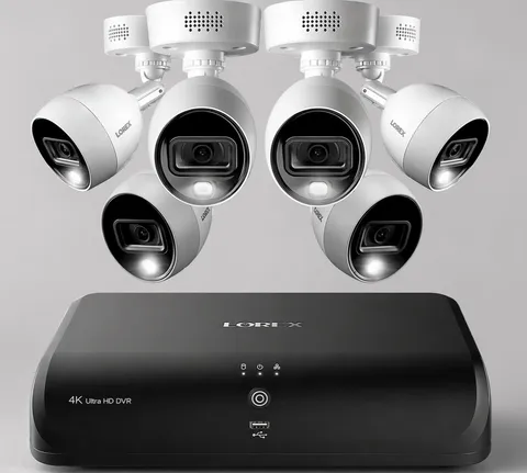 Lorex 4K HD Security System DVR 2TB HDD with Six (8MP) Security Camera