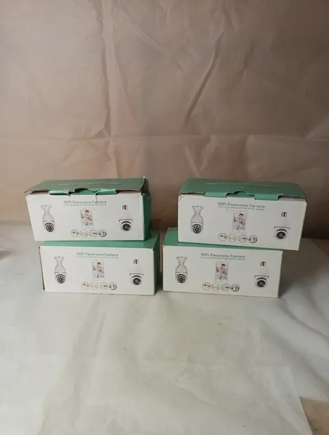 Lot Of 4 Wifi Panorama Camera Model YIIOT E27 White READ