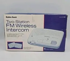 Radio Shack 2-Channel FM Wireless Intercom System 43-486 Two Units NOS 1990's