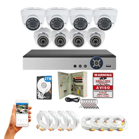 Evertech 1080p HD 8 Channel Security Camera System with 2TB HDD for Recording